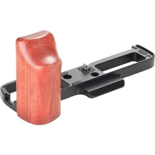 WEPOTO XPRO3 XPR01 Hand Grip Metal Bracket Quick Release Base Padauk Lumber Compatible with Fuji XPRO3 XPR01(GP-XPRO3-R