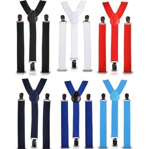 Women Suspenders Hot-selling 2.5*100cm Adjustable Elastic 3 Clips men shirt match suspender Braces Min.10pcs BD001-L