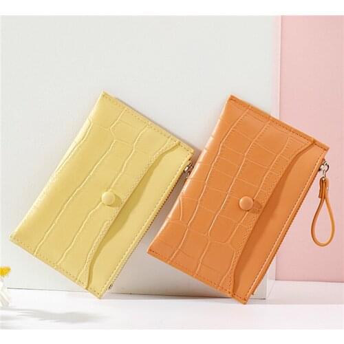 Stone Pattern Women Wallet Mini Brand Card Holder Cute Credit ID Card Holders Zipper Wallet Case PU Leather Change Coin Purse