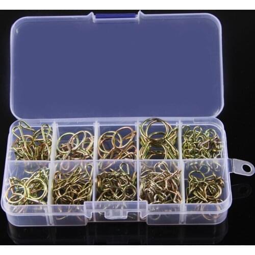 126Pcs 5mm-14mm Hose Clamp Zinc Plated Spring Clips Gear Hose Fuel Line Clamp for Boats Motorcycles