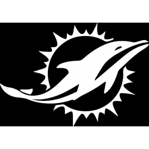 15cm * 10.2cm Creative Dolphin Logo Car Window Sticker Pvc Cute and Interesting Fashion Decal Customizable Colors