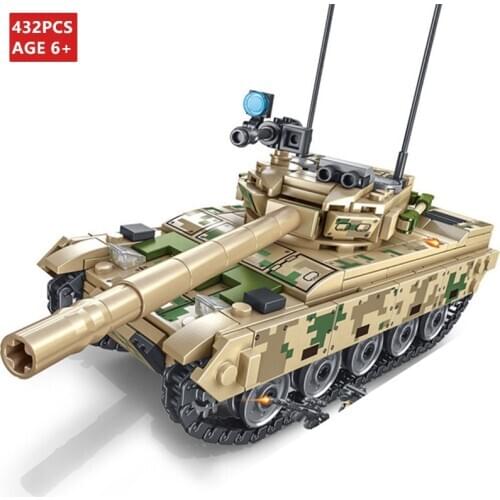 432Pcs Iron Blood Heavy Equipment Reloading Tank Military Building Blocks Sets Model Bricks Educational Toys for Children