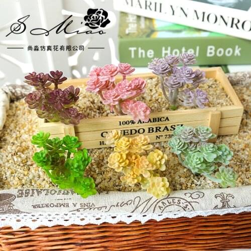 8x9cm Lovely Artificial Succulent Plants Home Garden Desktop Landscape Decorative Flower Mini Multicolor Fake Succulents Plants