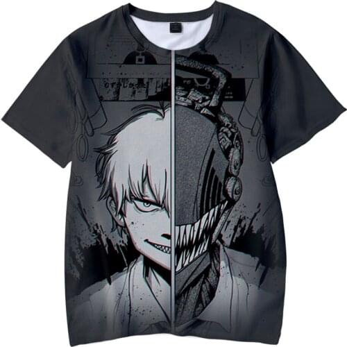 Chainsaw 3D Print Men Children T-shirts Fashion Summer Short Sleeve Tshirt Kids Casual Streetwear Chainsaw 3D 2021 New Clothes