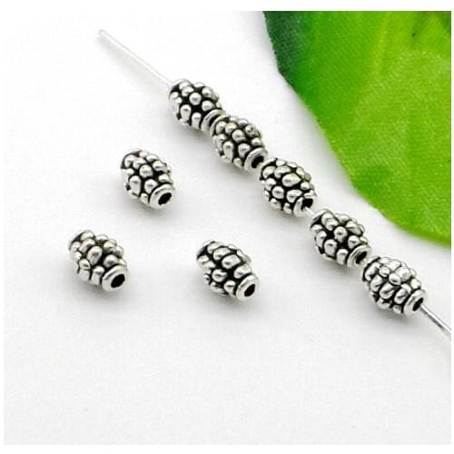 Free Ship 500Pcs Tibetan Silver Spacer Beads For Jewelry Making DIY 5x7mm