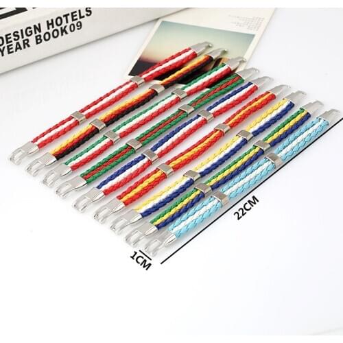 Stainless Steel Bracelet Men Women Spain Germany France Italy National Flag LeatherBangles Handmade Jewelry Charms