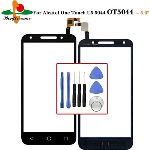 For Alcatel One Touch U5 5044 5044D 5044I 5044T 5044Y OT5044 Touch Screen Digitizer Sensor Outer Glass Lens Panel Not LCD