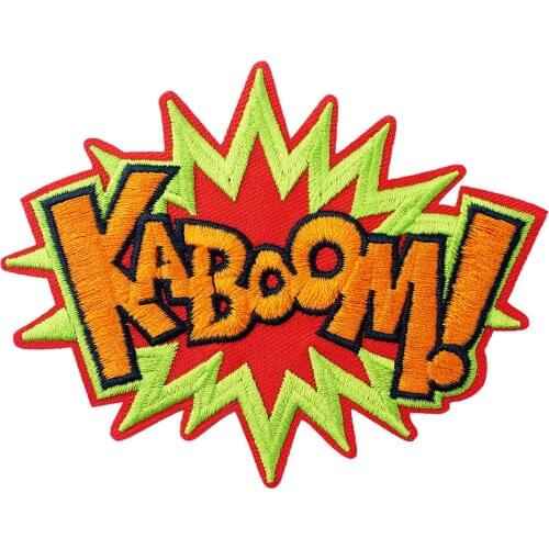 Boom (Size:8.5X10.5cm) Badges Cloth Jeans Cowboy Patch Clothes Down Jackets Decoration Applique