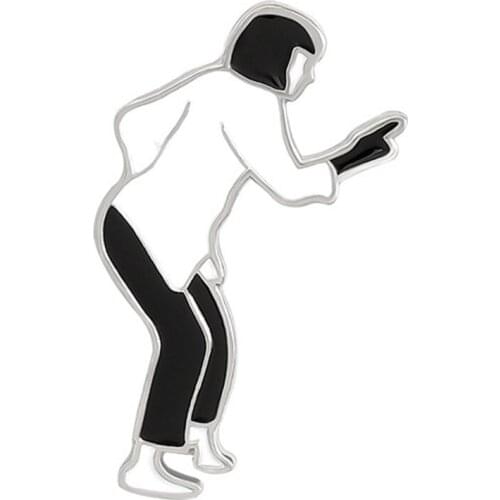 Enamel Pin Swing Dance Figure Brooch Shirt Collar Bag Lapel Badge Decoration Jewelry Gift A5KE