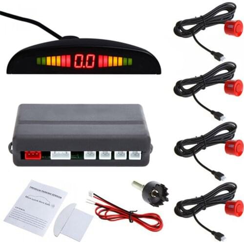 Car Parking Sensor System Car Reverse Parking R-adar System Car Parking Reverse Backup R-adar Sound Alert with 4 Sensors