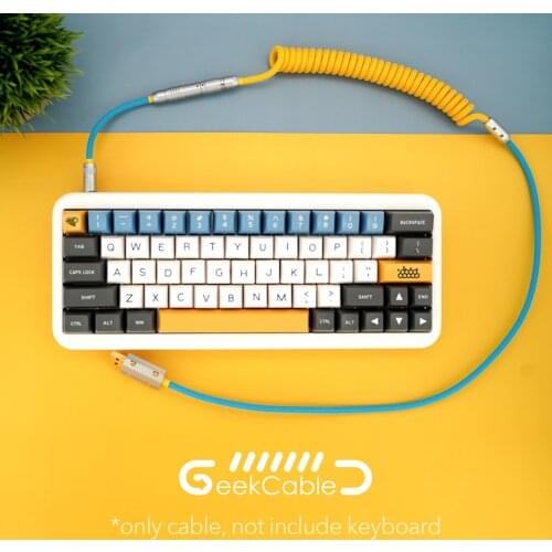 GeekCable Handmade Customized Mechanical Keyboard Cable For GMK Theme SP Keycap Little Bee Colorway Multiple Plug Connectors