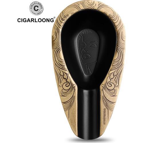 CIGARLOONG Metal Cigar Ashtray Luxury Cigar Accessories Cigar Holder CLG-065C