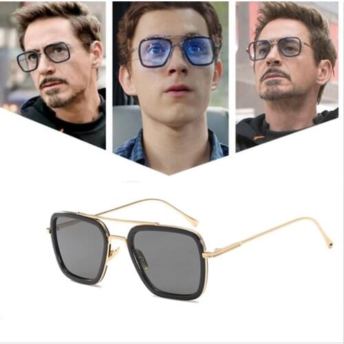 Fashion Men Eyewear Sun Halloween EDITH Glasses Women Glasses Far From Home Peter Parker Tony Stark Sunglasses