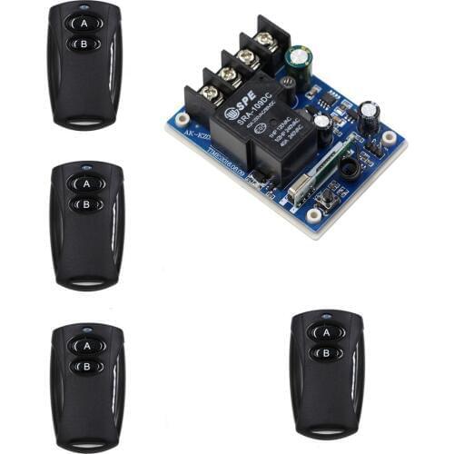 New Arrival for DC 12V-48V 1 Channel Wireless Remote Control Radio Switch 315/433mhz Transmitter Receiver 200m High Sensitivity