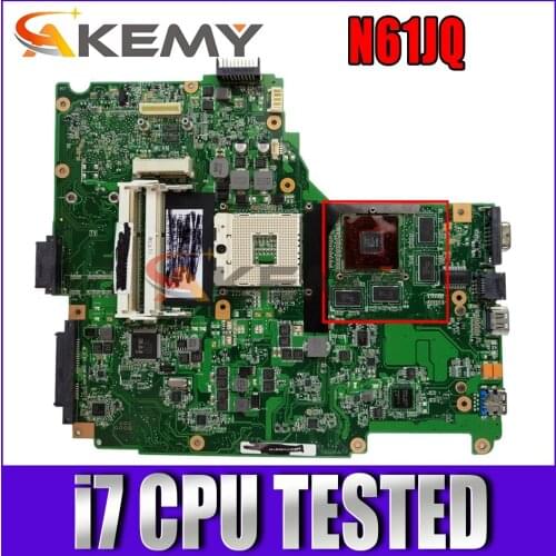N61JA Main Board REV2.1 Fit For ASUS N61JQ LaptoMotherboard (support i7 processor ) Test 100% good working