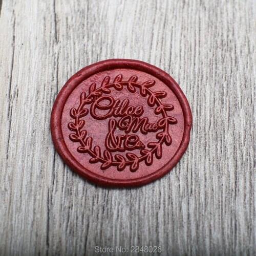 Custom names with wreath wedding wax stamp ,Custom Wax Seal Stamp Kit,personalised wedding invitation seals,wedding gift