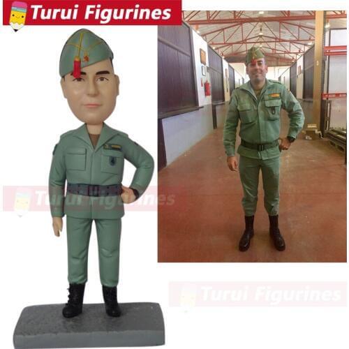 Bobblehead Customizer custom army man soldier figurines dolls bobble head personalized clay figures clay dolls wholesale artist