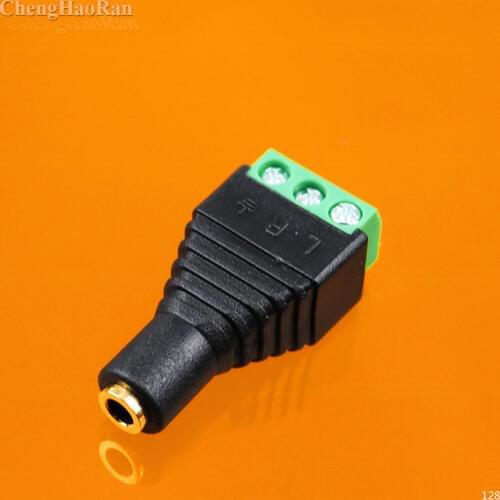 ChengHaoRan 2pcs 3.5mm stereo plug back-end screw connection 3.5 audio AUX plug-free solder joint