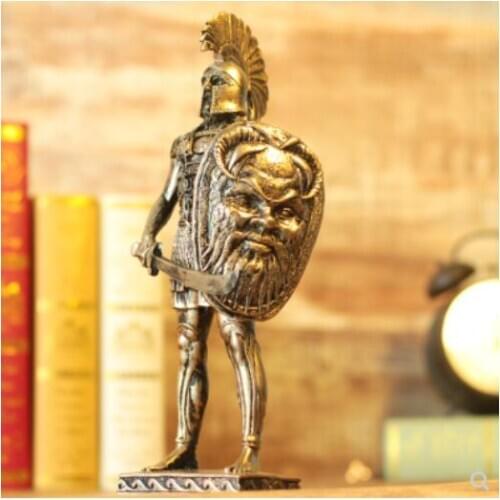 Medieval model of warrior armor reminiscent of a Roman warrior mens figure Sculpture statue high-grade decoration products