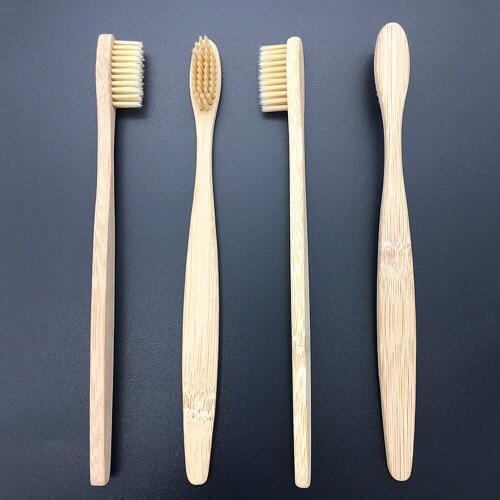 Natural Bamboo Toothbrush Oral Hygiene 10 pcs Teeth Brush Cleaning Tool For Adults Normal to Sensitive Teeth