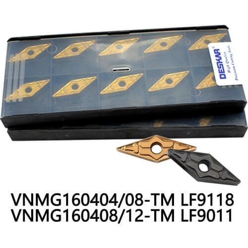 10Pcs DESKAR VNMG160404 TM LF9011 VNMG160408 TM LF9118 VNMG160412 Turning Tool Lathe cutting Carbide inserts For steel