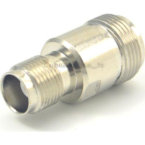 10 Pieces N to TNC Connector Adapter N Female to TNC Female Straight Nickelplated Connector