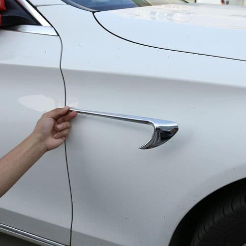 2pcs chrome ABS Car Side Fender Trim for Mercedes Benz E Class W213 C-Class W205 Refit E63S AMG Accessories