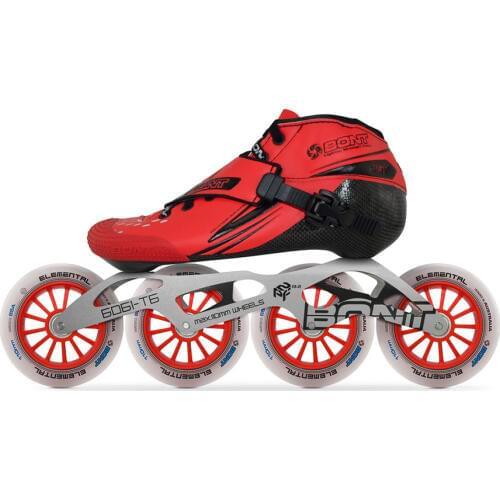 2019 Original Bont Jet 2PT Speed Inline Skates Heatmoldable CarbonFiber Boot 4*90/100/110mm 6061 Elemental Wheel Skating Patines