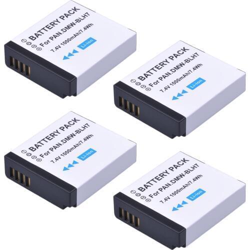 4pc x 1000mAH DMW-BLH7 BLH7 DMW-BLH7PP DMW-BLH7E Camera Bateria for Panasonic DMC-GM1,GM1,DMC-GM5,GM5,DMC-GF7,GF7,DMC-GF8,GF8