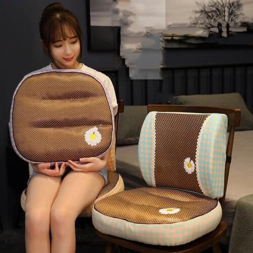 Home Accessories Ergonomic Lumbar Chair Cushion Office Chair Seat Cushion Modern Chinese Style Summer Sleeping Mat Round Cushion