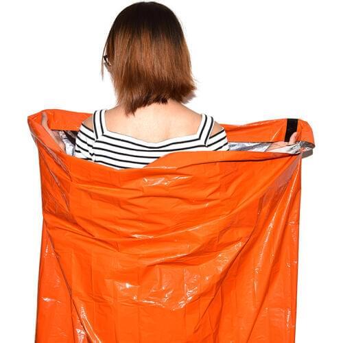 Emergency Sleeping Bag Orange Thermal Reflective Survival Blanket Ultralight Outdoor Body Heat Retention Emergency Tool