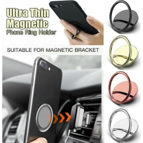 Metal Phone Holder Rotatable Finger Ring Stand Grip Multifunction Desktop Support Universal Car Magnetic Holder 1-3Pieces