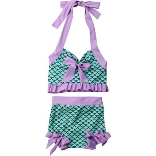 Kids Baby Girls Swimwear 2pcs Bathing Suit Summer Bathing Suit Children Swimming Costumse Girls Bikini Tankini Beachwear