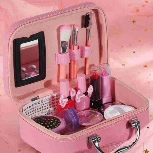 Kids Makeup Set Princess Kids Cosmetics Make Up Set Safe Washable Kids Makeup Set Box Princess Beauty Pretend Play Toys For Girl