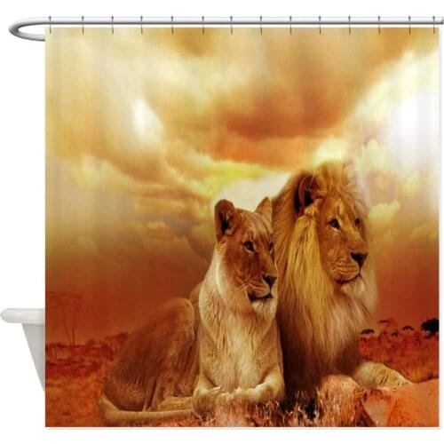 African Lions and Lionesses Design Curtain