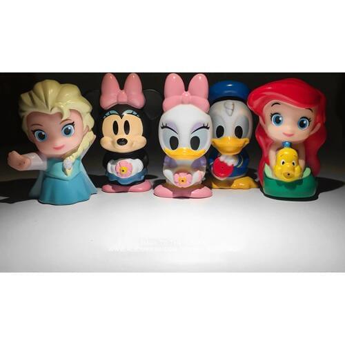 Disney Mickey Mouse cartoon baby 9cm Cute Action Figure Posture Anime Decoration Collection Figurine Toy model for children gift