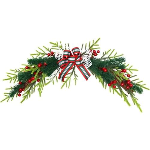 Artificial Christmas Swag, Xmas Mail Box Swag with Pine Needles and Berry for Christmas Holiday Home Decor