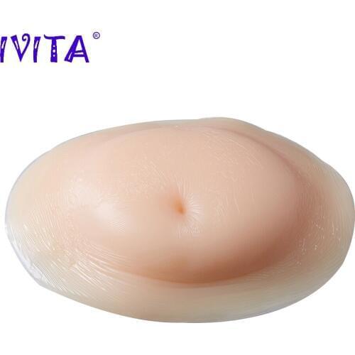 IVITA 1450g Silicone-Belly Drag Queen Artificial Silicon Crossdresser Fake Pregnant 2~4 Months Halloween Gestante Transvestite