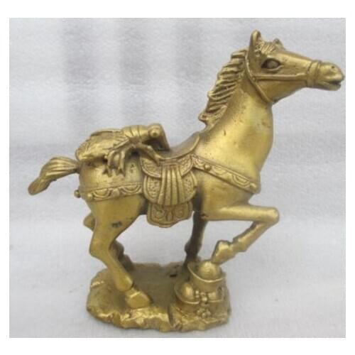 Chinas rare copper old manual hammer lucky cicada the statue of a horse