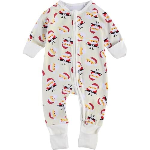 Ma&Baby 0-3Y Christmas Newborn Infant Toddler Baby Boy Girl Cartoon Santa Romper Long Sleeve Jumpsuit Playsuit Xmas Clothes
