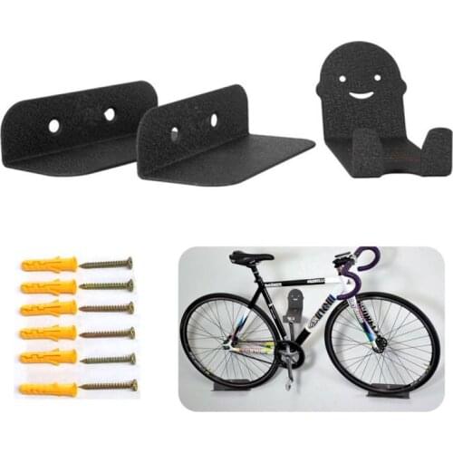 Mountain Bike Wall Bracket Bicycle Rack Wall Metal Hook Cycling Bicycle Road Vehicle Bracket Safety Support Bike Accessories