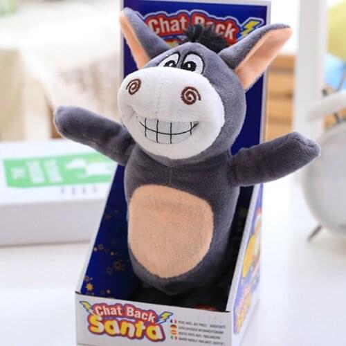 New Cute Burro Shape Smart Educational Stuffed Donkey Toy Singing Talking Walking Recording Donkey Doll for Kids