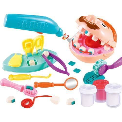 New Christmas Gifts Childrens Dentists Creative DIY Clay Children Pretend Toys Kids Toy Gift Levert