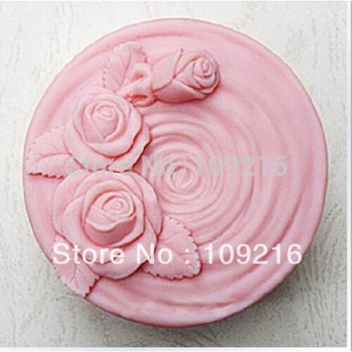 Wholesale!!!1pcs Rose & Whirlpool (50346) Silicone Handmade Soap Mold Crafts DIY Mold