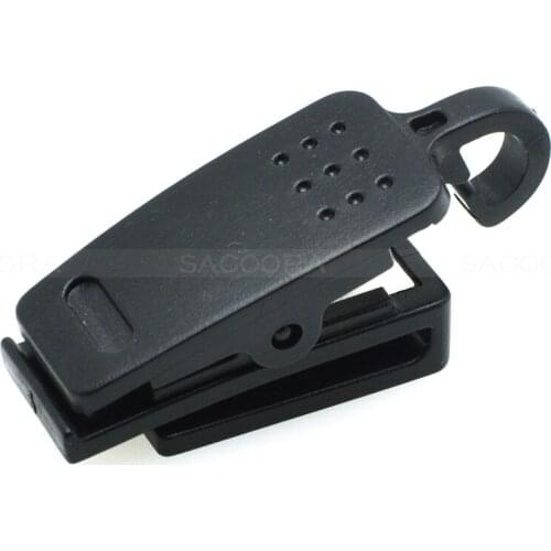 Plastic ID Card Name Tag Holder Badge Clip Black For Cord Strap