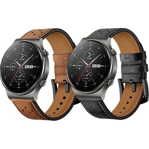 Genuine Leather Smart Band For Huawei Watch GT2 Pro watch Strap For Honor GS Pro / ES Huawei GT 2 Pro 20/22mm Bracelet Watchband