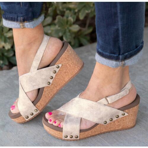 Women Sandals Wedges Summer Shoes For Women High Heels Sandalias Mujer Peep Toe Platform Sandals Gladiator Shoes Woman XKD4294