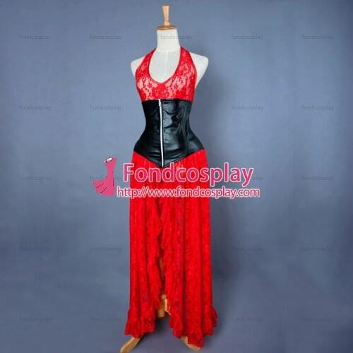 Sexy Gothic Lolita O Dress The Story Of O With Bra Satin Maid Dress Cosplay Costume Custom-made[G838]
