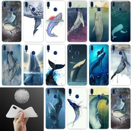Soft Silicone Cover Phone Case Watercolor Whale For Huawei Honor 30 20 10 9 Lite 9a 8a 7a pro 8x 10i 30s