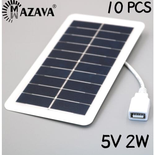 5V 2W USB Solar Panel Solar Charger Generator Outdoor Portable Solar Charger Pane Climbing Fast Charger Polysilicon Travel DIY